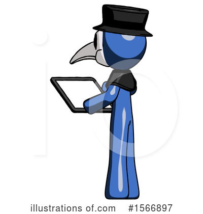 Royalty-Free (RF) Blue Design Mascot Clipart Illustration by Leo Blanchette - Stock Sample #1566897