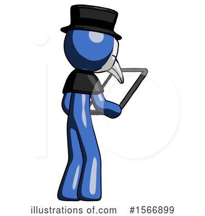 Royalty-Free (RF) Blue Design Mascot Clipart Illustration by Leo Blanchette - Stock Sample #1566899