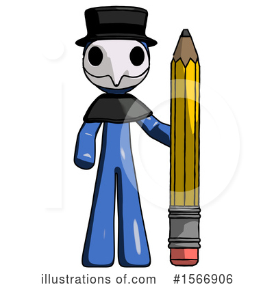Royalty-Free (RF) Blue Design Mascot Clipart Illustration by Leo Blanchette - Stock Sample #1566906