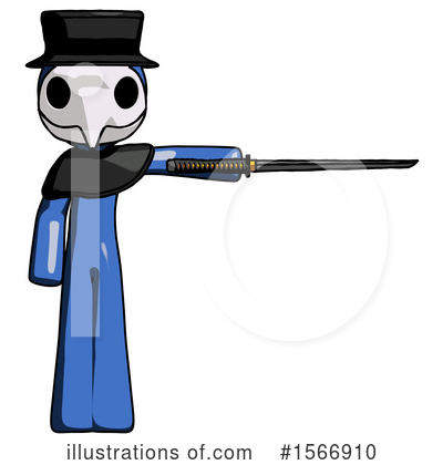 Royalty-Free (RF) Blue Design Mascot Clipart Illustration by Leo Blanchette - Stock Sample #1566910