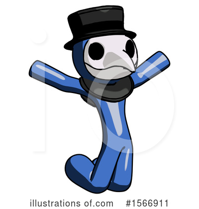 Royalty-Free (RF) Blue Design Mascot Clipart Illustration by Leo Blanchette - Stock Sample #1566911