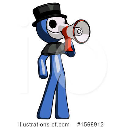 Royalty-Free (RF) Blue Design Mascot Clipart Illustration by Leo Blanchette - Stock Sample #1566913