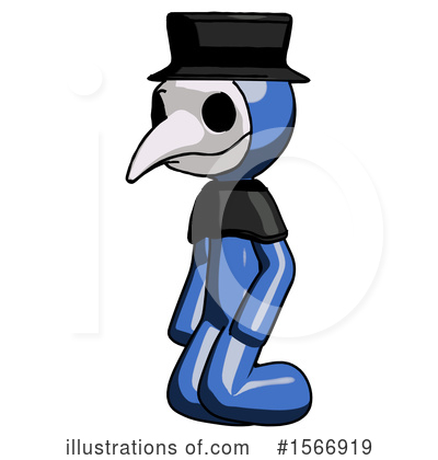 Royalty-Free (RF) Blue Design Mascot Clipart Illustration by Leo Blanchette - Stock Sample #1566919