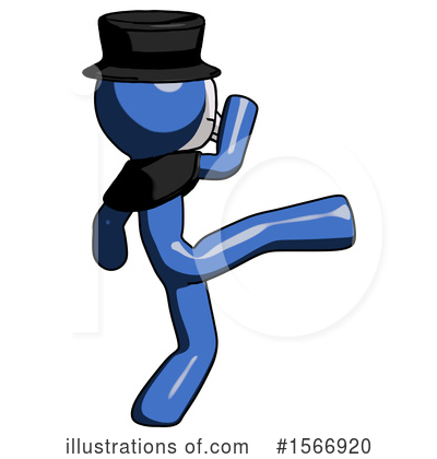 Royalty-Free (RF) Blue Design Mascot Clipart Illustration by Leo Blanchette - Stock Sample #1566920