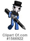 Blue Design Mascot Clipart #1566922 by Leo Blanchette