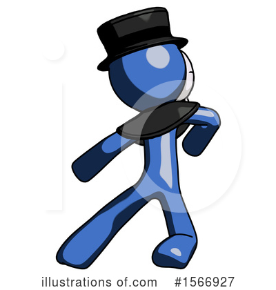 Royalty-Free (RF) Blue Design Mascot Clipart Illustration by Leo Blanchette - Stock Sample #1566927