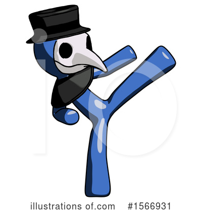 Royalty-Free (RF) Blue Design Mascot Clipart Illustration by Leo Blanchette - Stock Sample #1566931