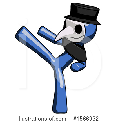 Royalty-Free (RF) Blue Design Mascot Clipart Illustration by Leo Blanchette - Stock Sample #1566932