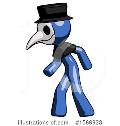 Royalty-Free (RF) Blue Design Mascot Clipart Illustration by Leo Blanchette - Stock Sample #1566933
