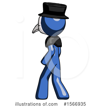 Royalty-Free (RF) Blue Design Mascot Clipart Illustration by Leo Blanchette - Stock Sample #1566935