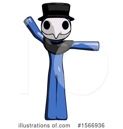 Royalty-Free (RF) Blue Design Mascot Clipart Illustration by Leo Blanchette - Stock Sample #1566936