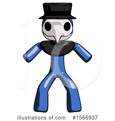 Royalty-Free (RF) Blue Design Mascot Clipart Illustration by Leo Blanchette - Stock Sample #1566937