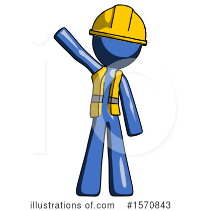 Royalty-Free (RF) Blue Design Mascot Clipart Illustration by Leo Blanchette - Stock Sample #1570843