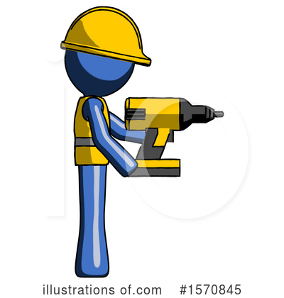 Royalty-Free (RF) Blue Design Mascot Clipart Illustration by Leo Blanchette - Stock Sample #1570845