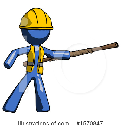 Royalty-Free (RF) Blue Design Mascot Clipart Illustration by Leo Blanchette - Stock Sample #1570847