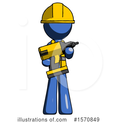 Royalty-Free (RF) Blue Design Mascot Clipart Illustration by Leo Blanchette - Stock Sample #1570849