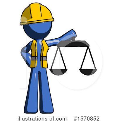 Royalty-Free (RF) Blue Design Mascot Clipart Illustration by Leo Blanchette - Stock Sample #1570852