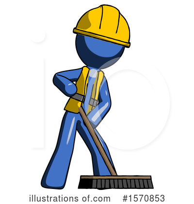Royalty-Free (RF) Blue Design Mascot Clipart Illustration by Leo Blanchette - Stock Sample #1570853