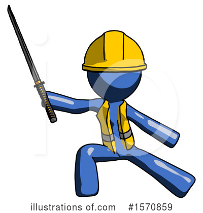 Royalty-Free (RF) Blue Design Mascot Clipart Illustration by Leo Blanchette - Stock Sample #1570859