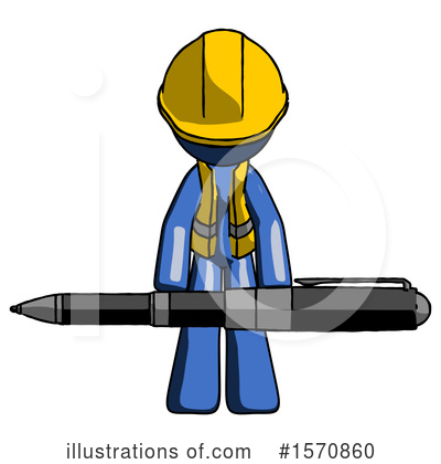 Royalty-Free (RF) Blue Design Mascot Clipart Illustration by Leo Blanchette - Stock Sample #1570860