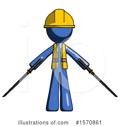 Royalty-Free (RF) Blue Design Mascot Clipart Illustration by Leo Blanchette - Stock Sample #1570861