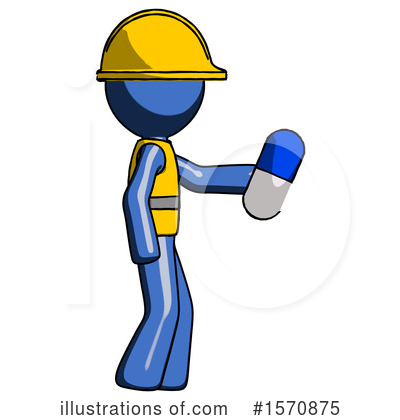 Royalty-Free (RF) Blue Design Mascot Clipart Illustration by Leo Blanchette - Stock Sample #1570875