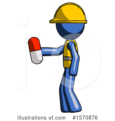 Royalty-Free (RF) Blue Design Mascot Clipart Illustration by Leo Blanchette - Stock Sample #1570876