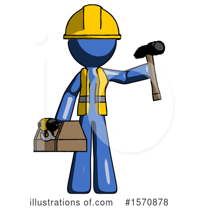 Royalty-Free (RF) Blue Design Mascot Clipart Illustration by Leo Blanchette - Stock Sample #1570878