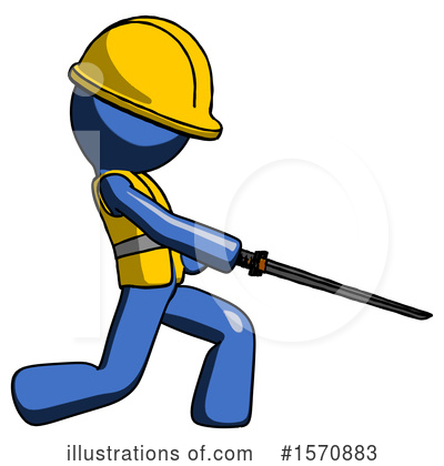 Royalty-Free (RF) Blue Design Mascot Clipart Illustration by Leo Blanchette - Stock Sample #1570883