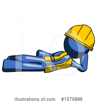 Royalty-Free (RF) Blue Design Mascot Clipart Illustration by Leo Blanchette - Stock Sample #1570886