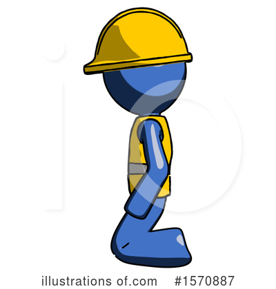 Royalty-Free (RF) Blue Design Mascot Clipart Illustration by Leo Blanchette - Stock Sample #1570887