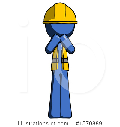 Royalty-Free (RF) Blue Design Mascot Clipart Illustration by Leo Blanchette - Stock Sample #1570889