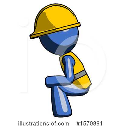 Royalty-Free (RF) Blue Design Mascot Clipart Illustration by Leo Blanchette - Stock Sample #1570891