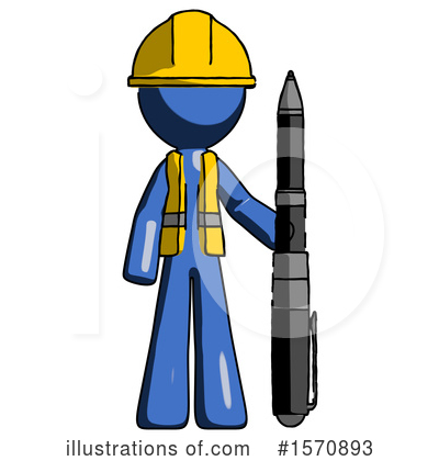 Royalty-Free (RF) Blue Design Mascot Clipart Illustration by Leo Blanchette - Stock Sample #1570893