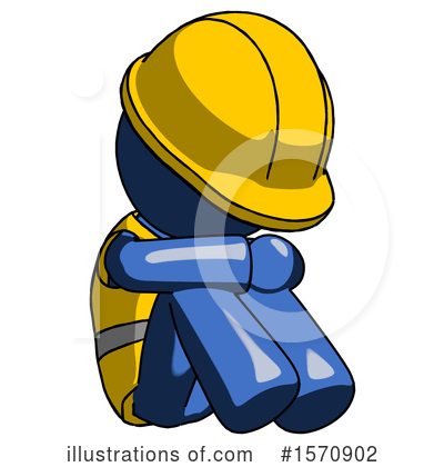 Royalty-Free (RF) Blue Design Mascot Clipart Illustration by Leo Blanchette - Stock Sample #1570902