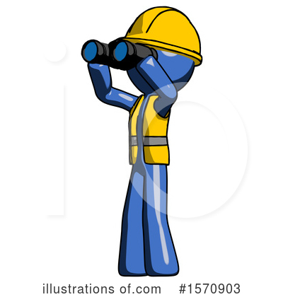 Royalty-Free (RF) Blue Design Mascot Clipart Illustration by Leo Blanchette - Stock Sample #1570903