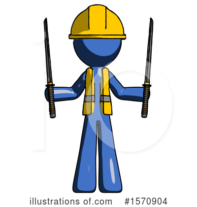 Royalty-Free (RF) Blue Design Mascot Clipart Illustration by Leo Blanchette - Stock Sample #1570904