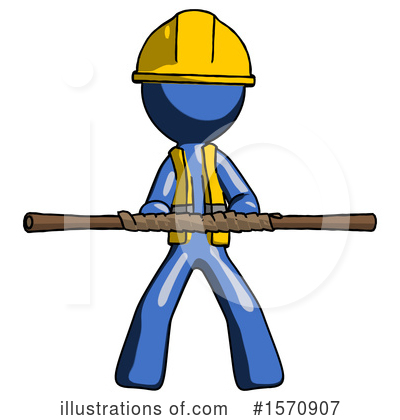 Royalty-Free (RF) Blue Design Mascot Clipart Illustration by Leo Blanchette - Stock Sample #1570907