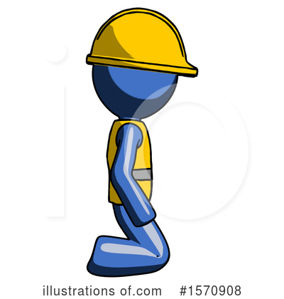 Royalty-Free (RF) Blue Design Mascot Clipart Illustration by Leo Blanchette - Stock Sample #1570908