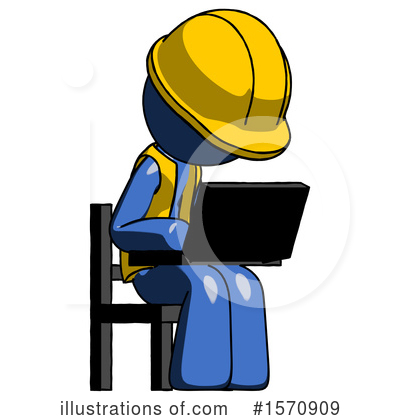 Royalty-Free (RF) Blue Design Mascot Clipart Illustration by Leo Blanchette - Stock Sample #1570909