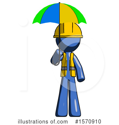 Royalty-Free (RF) Blue Design Mascot Clipart Illustration by Leo Blanchette - Stock Sample #1570910