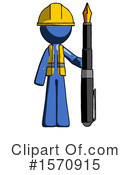 Blue Design Mascot Clipart #1570915 by Leo Blanchette
