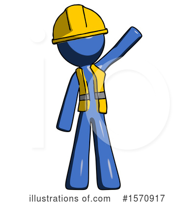 Royalty-Free (RF) Blue Design Mascot Clipart Illustration by Leo Blanchette - Stock Sample #1570917