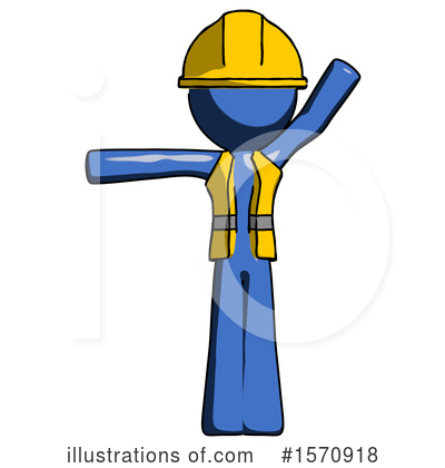 Royalty-Free (RF) Blue Design Mascot Clipart Illustration by Leo Blanchette - Stock Sample #1570918