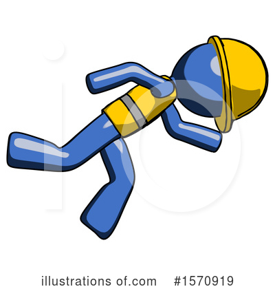 Royalty-Free (RF) Blue Design Mascot Clipart Illustration by Leo Blanchette - Stock Sample #1570919