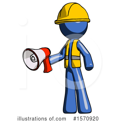 Royalty-Free (RF) Blue Design Mascot Clipart Illustration by Leo Blanchette - Stock Sample #1570920