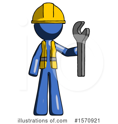 Royalty-Free (RF) Blue Design Mascot Clipart Illustration by Leo Blanchette - Stock Sample #1570921