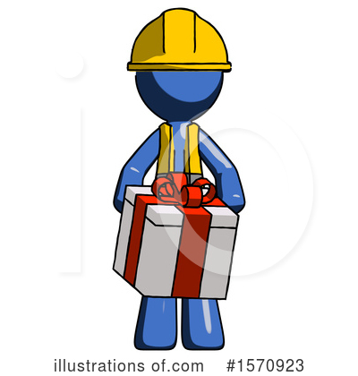 Royalty-Free (RF) Blue Design Mascot Clipart Illustration by Leo Blanchette - Stock Sample #1570923