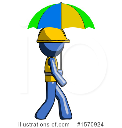 Royalty-Free (RF) Blue Design Mascot Clipart Illustration by Leo Blanchette - Stock Sample #1570924