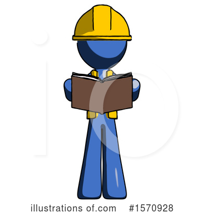 Royalty-Free (RF) Blue Design Mascot Clipart Illustration by Leo Blanchette - Stock Sample #1570928